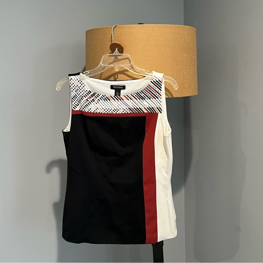 Colorblock sleeveless top | White House Black Market